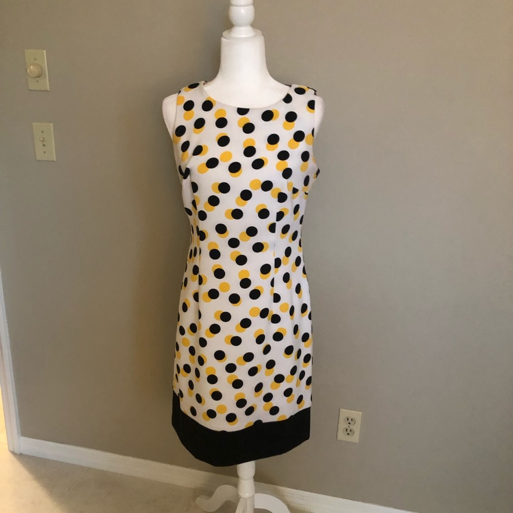 Polka dot sheath dress